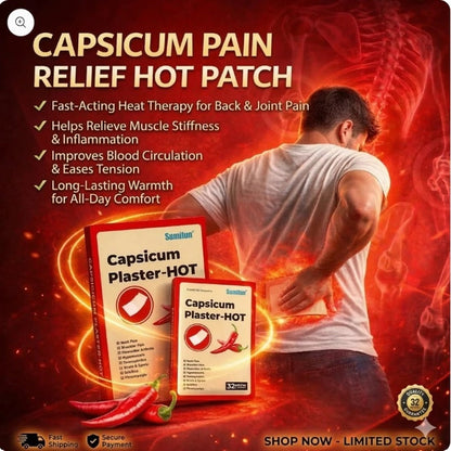Capsicum Pain Relief Hot Patch 10pcs (Pack of 1)